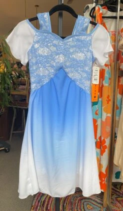 Jerry's Ready To Ship Light Blue #200B Dance Skating Dress