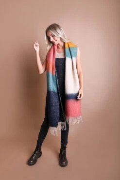 Ready To Ship Color Block Scarf