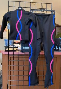 Jerry's Ready To Ship Ribbonette Fleece Crystal Skating Pants - Royal/Pink -Figure Skating Equipment Store IMG 6979