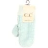CC Beanie Ready To Ship Kids Fuzzy Lined Mittens - Mint -Figure Skating Equipment Store IMG 8373