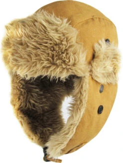 Ready To Ship Tan Canvas Trapper Hat -Figure Skating Equipment Store IMG 8833