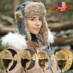 Ready To Ship Dark Brown Canvas Trapper Hat -Figure Skating Equipment Store IMG 8838 4111ef5a 3471 421e 959a 8aa302816586