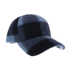 CC Beanie Ready To Ship Winter Ball Cap - Navy Plaid
