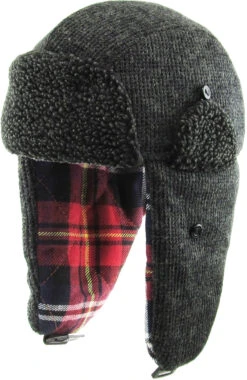 Ready To Ship Dark Grey Trapper Hat