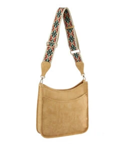 Handbag Factory Ready To Ship Crossbody Guitar Strap Bag - Tan