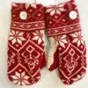 Made Again Upcycled Sweater Mittens - Red Snowflakes -Figure Skating Equipment Store IMG 9614