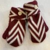 Made Again Upcycled Sweater Mittens - Burgundy -Figure Skating Equipment Store IMG 9624