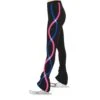 Jerry's Ready To Ship Ribbonette Fleece Crystal Skating Pants - Royal/Pink -Figure Skating Equipment Store S103 Royal and Pink