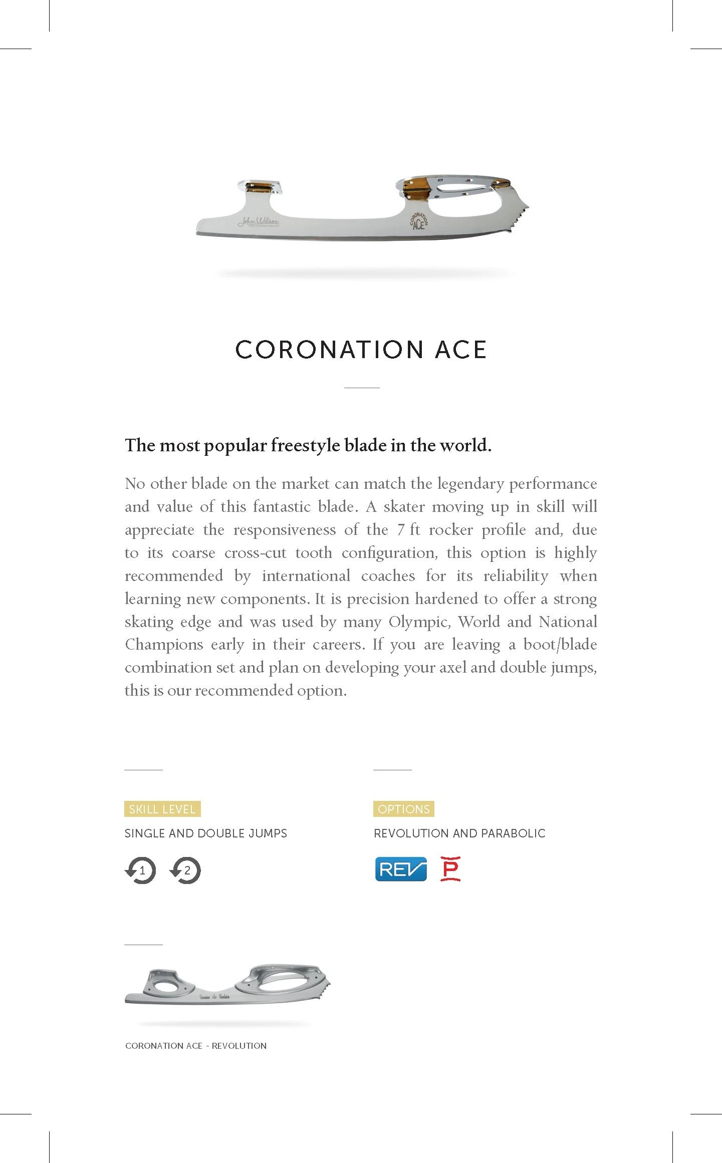 Wilson Coronation Ace Skate Blades 4 Wilson Coronation Ace Skate Blades - Image 2