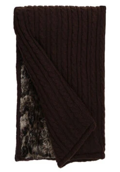 Faux Fur Cable Knit Throw -Figure Skating Equipment Store img 8200