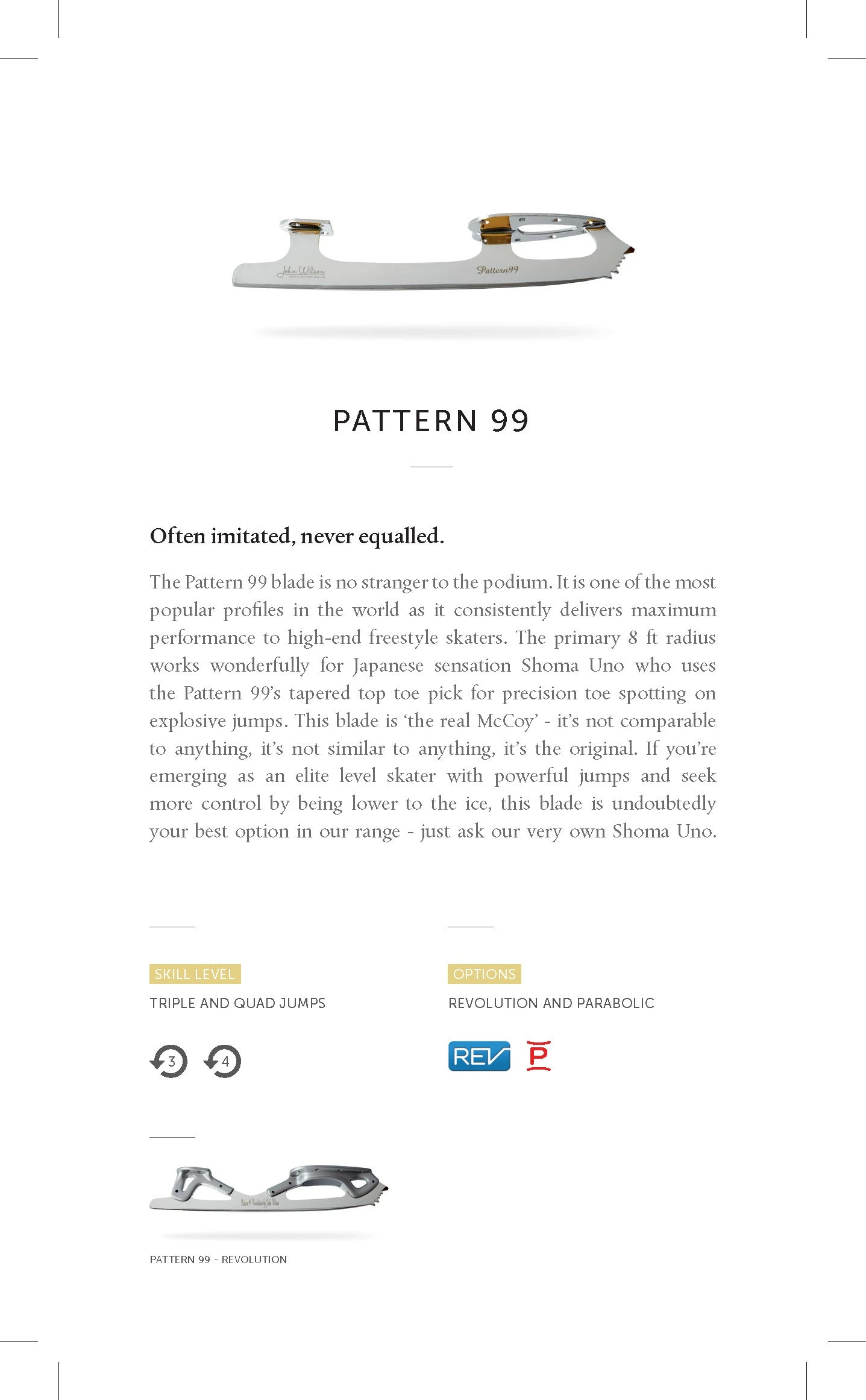 Wilson Revolution Pattern 99 Skate Blades 4 Wilson Revolution Pattern 99 Skate Blades - Image 2