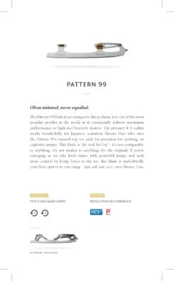 Wilson Pattern 99 Skate Blades -Figure Skating Equipment Store pattern 1