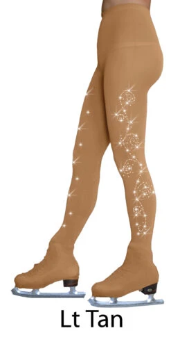 CN Over The Boot Skating Tights W/ Swirl Crystals