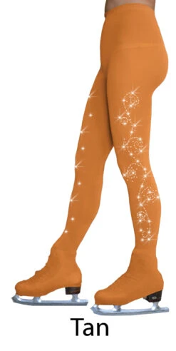 CN Over The Boot Skating Tights W/ Swirl Crystals -Figure Skating Equipment Store tb tn swirls